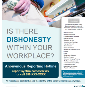 Syntrio - Collateral Employee Dishonesty Poster