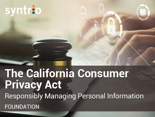 The California Consumer Privacy Act - course